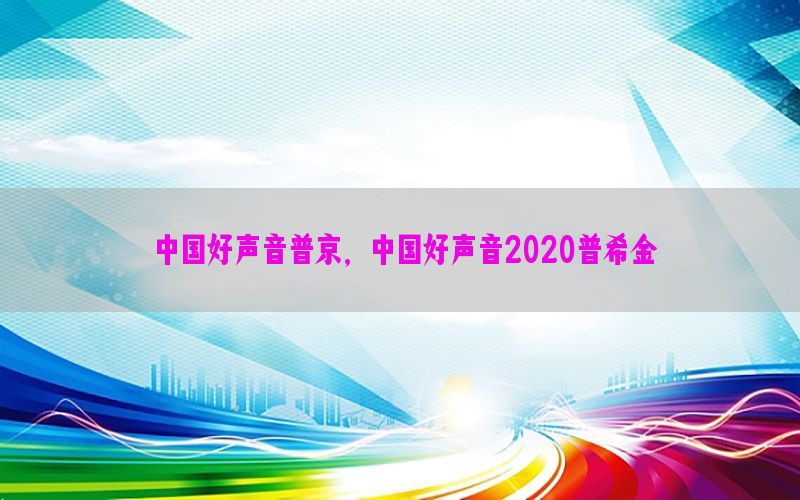 中国好声音普京，中国好声音2020普希金